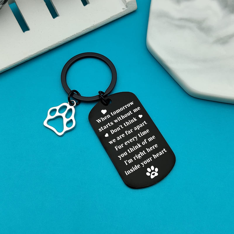 Pet Memorial Keychain Pet Loss Gifts Every Time You Think of Me I'm Right Here Inside Your Heart Keychain Remembrance Gifts for Pet Owner Pet Sympathy Gifts for Loss of Dog or Cat - PawsPlanet Australia