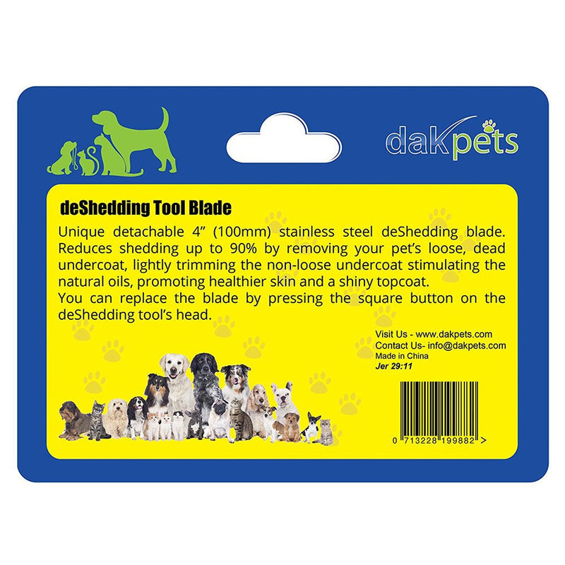 DakPets Deshedding & Pet Grooming Replacement Comb For Small, Medium & Large Dogs + Cats. Dramatically Reduces Shedding In Minutes Guaranteed! - PawsPlanet Australia