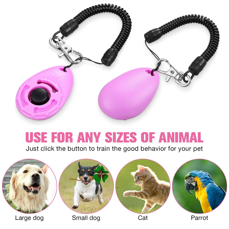 Sumind 16 Pieces Dog Training Clickers with Wrist Lanyard Pet Training Clicker with Big Button for Pet Behavioral Training Dogs Cats Birds Horses - PawsPlanet Australia