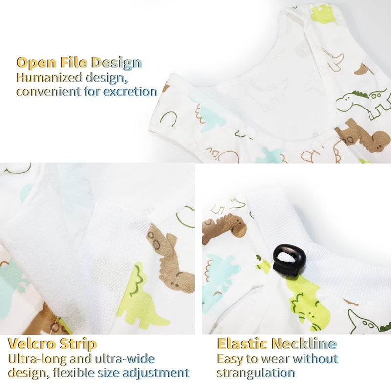 CGLRybO Cat Bodysuit After Surgery Anti-licking Cat Professional Recovery Suit Dog Cat Clothes After Castration Alternative Surgical Recovery Suit for Abdominal Wounds or Skin Diseases Style: Dinosaur L - PawsPlanet Australia