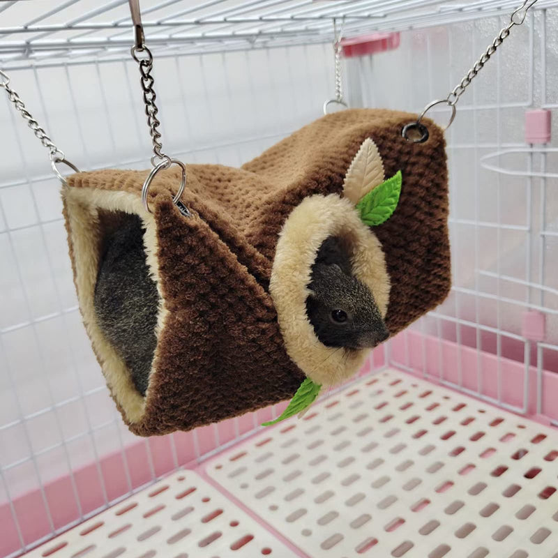 Small Animal Hammock, Hamster Hanging Bunkbed Hammock & Tunnel Warm Bed House Cage Nest Cage Hanging Tunnel and Hammock for Sugar Glider Squirrel Hamster Parrot Mice Chinchilla Flying Squirrel Rat - PawsPlanet Australia