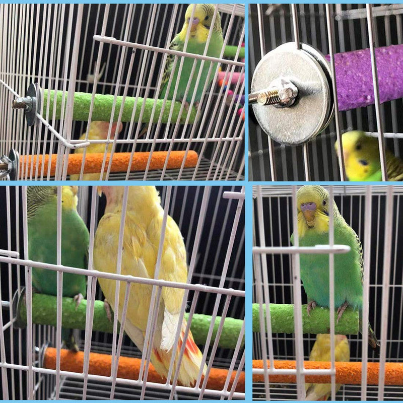 PINVNBY Parrot Bath Box Bird Bathtub Parakeet Bathing Tube with Bird Perches Stand Paw Grinding Cage Accessories Ideal for Small Brids Lovebirds Canary Finches(5 PCS Random Color) - PawsPlanet Australia