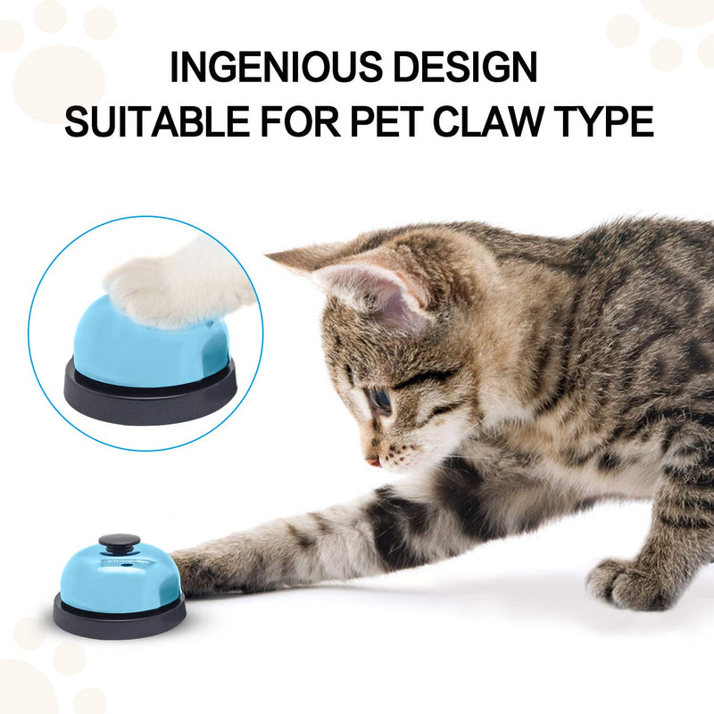 [Australia] - Aoche Pet Training Bells for Dog Cat, 2 Pack Pet Potty Training Bells for Pet Toilet Training and Pet Interactive Toys for Communication（White+Bule black+blue 