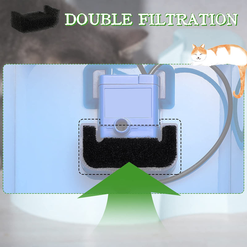 Sponge Filter for Cat Fountain Replacement Pet Fountain Foam Filter Cat Drinking Fountain Sponge Foam Filter for Pet Dog Cat Fountain (8 Pieces) - PawsPlanet Australia