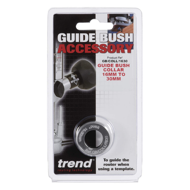 Trend GB/COLL/1630 Guide Bush Collar 16mm To 30mm, Silver - PawsPlanet Australia