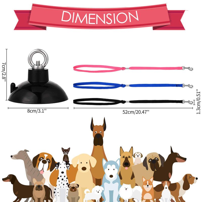 [Australia] - Frienda 4 Pieces Wash Dog Grooming Tub Restraint Set Include Dog Bathing Suction Cup Lead and Pet Bathing Tether Adjustable Dog Cat Fixed Safety Rope for Pet Bathing Grooming 