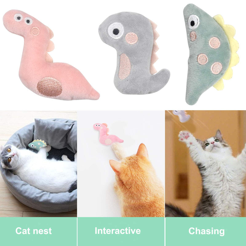 NiceLand Catnip Toys for Cats 3pcs Catnip Toys for Kittens Cat Toys Interactive Catnip Toy with Natural Catnip for Cats Scratching/Playing/Chewing/Teeth Cleaning, Small Size, Soft Material - PawsPlanet Australia