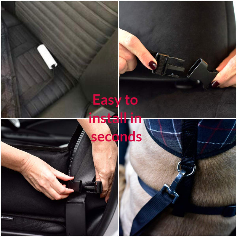 Dog Car Seat with Safety Harness Seat Belt - Pet Puppy Waterproof Travel Dog Car Seat Protector Cover Car Accessories - PawsPlanet Australia