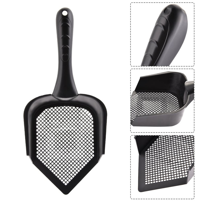 [Australia] - Bestmemories Cat Scooper Fine Sand Sifter Kitty Litter Scoop Sifter Kitty Litter Shovel Pointed End Cat Litter Scoop Pet Reptile Terrarium Bedding Litter Cleaner Corner Scoop Pet Poop Net Shovel Kit 