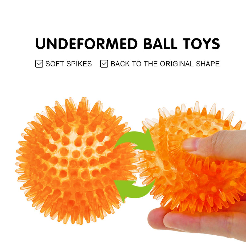 SHARLOVY Squeaky Balls for Dogs Small, Fetch Balls for Dogs Rubber 6 Pack Bright Colors TPR Puppy Toys Dog Toy Balls Dog Squeaky Toys Spike Ball Dog Chew Toys for Small set of 3 multi - PawsPlanet Australia