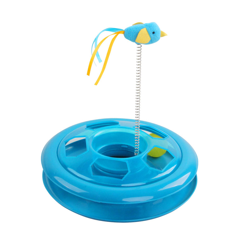 Pet Prime Cat Ball Toy 2 in 1 Cat Kitten Tracking Roller Interactive Cat Ball Toys Catnip Cat Teaser Ball Toys Cat spring Toys - PawsPlanet Australia