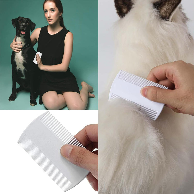 MEISO 4 pieces animal hair comb, cats and dogs comb, multifunctional animal hair comb, cat dog flea comb, pet tear stain remover comb set, pet dog cat care comb - PawsPlanet Australia