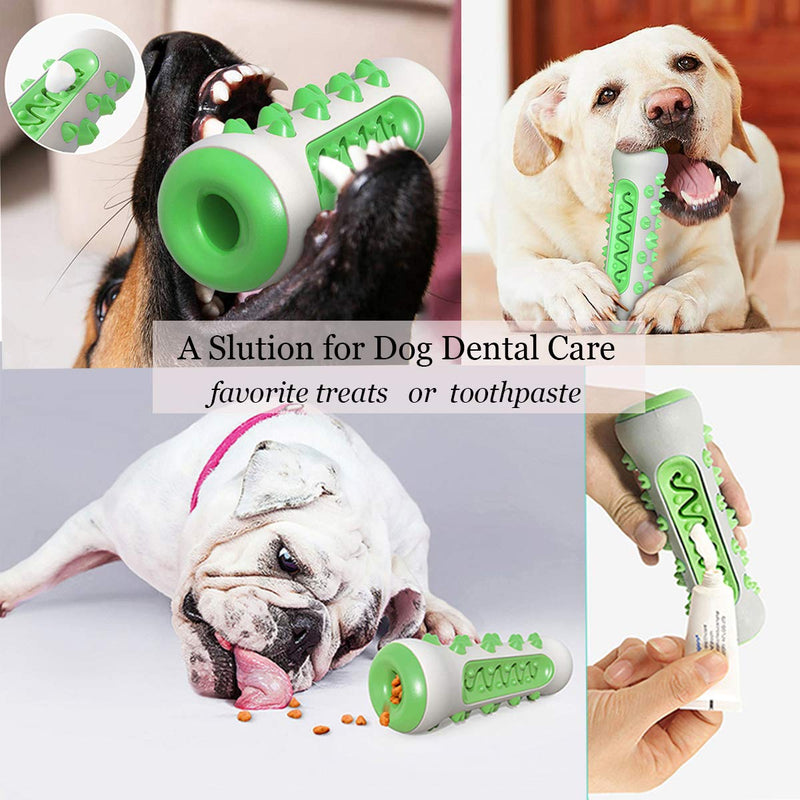 WEUE Dog Toothbrush Puppy Dental Sticks Chew Dog Toy Bones for Small Medium Puppy Dental Care Nontoxic Natural Rubber Bite Resistant With Bonus Dog Whistle and Dog Clicker for Dog Training - PawsPlanet Australia