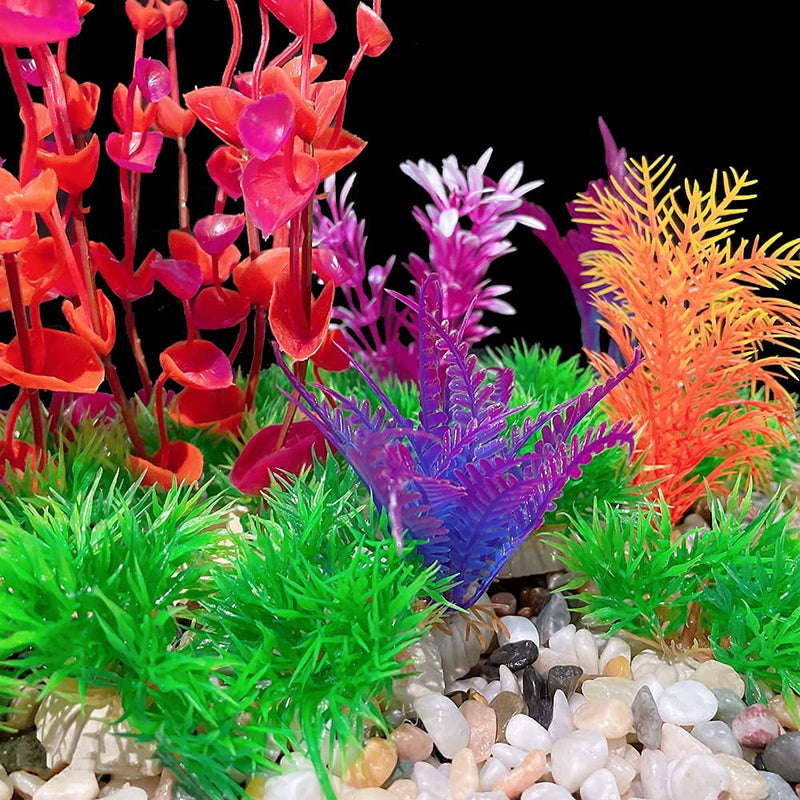 Aquarium Fish Tank Green Lifelike Underwater Plastic Plant Water Grass Decor 10 Pcs - PawsPlanet Australia
