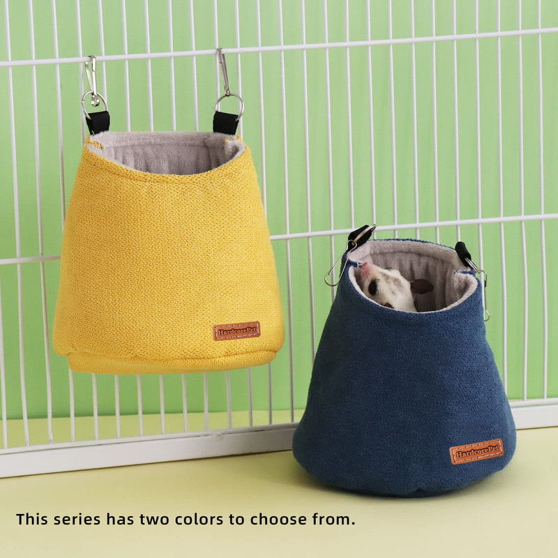 Sugar Glider Bed Pouch for Cage Sleeping Nest Bed, Warm Pouch for Cage Accessories, Sugar Gliders Hammock Pouch Sack Swing Hanging Bed Bedding (Blue) Blue - PawsPlanet Australia