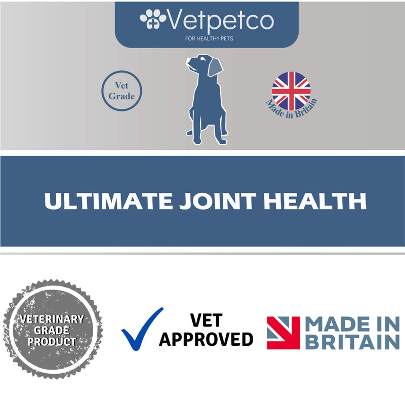 Vetpetco Ultimate Joint Health Chews for Dogs - A vetgrade dog hip and joint supplement, made with carefully selected ingredients specially designed to soothe stiff joints and promote mobility - PawsPlanet Australia