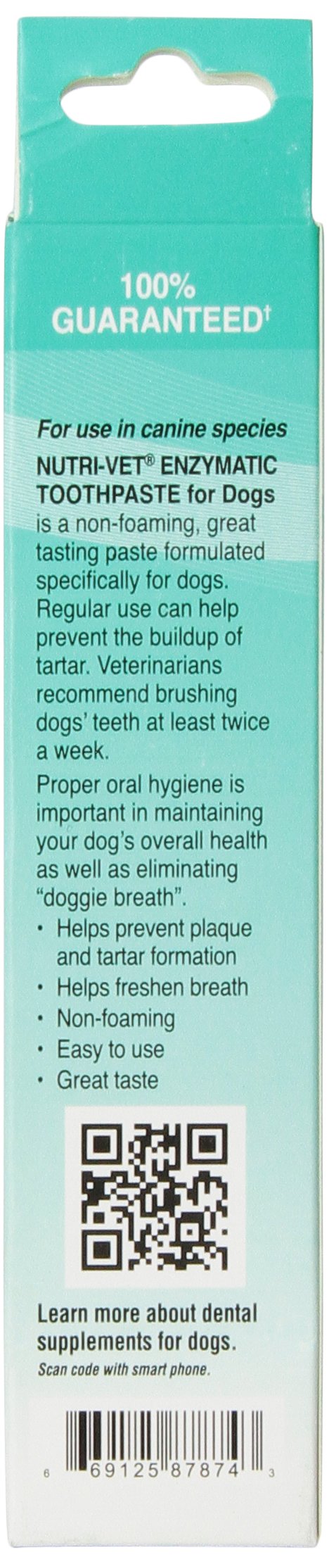 Nutri-Vet Enzymatic Toothpaste for Dogs | Non-Foaming & Quality Design | 2.5 Ounces - PawsPlanet Australia