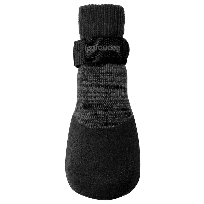 [Australia] - FouFou Dog 82543 2017 Rubber Dipped Socks, Medium, Black 