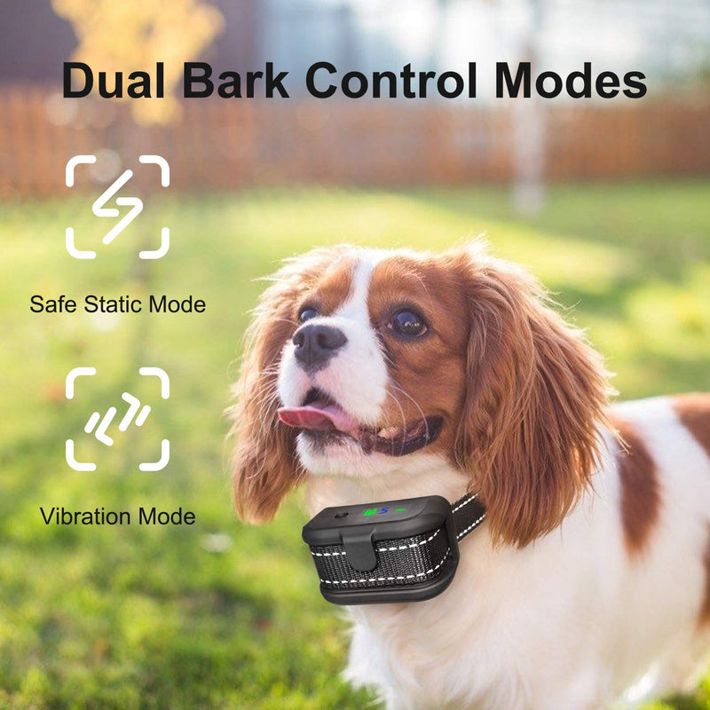 [Australia] - zenvey bark Collar for Dogs-Automatic Anti Dog bark Collar with 7 Adjustable Sensitivity and Intensity Levels -Dog bark Collars for Small Dogs Dual Anti-Barking Modes-Throat Vibration and Dog Barking black 