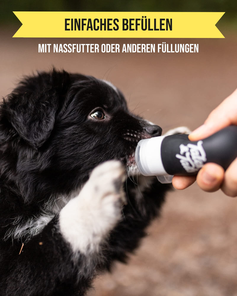 Tales & Tails® - Food tube for dogs I Training and rewarding on the go I Recall training I Dog encounters I fits in every jacket pocket (pack of 1) 80 ml (pack of 1) - PawsPlanet Australia