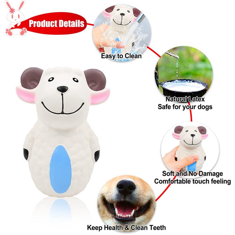 Malier 3 Pack Squeaky Dog Toys, Dog Balls Bunny Chicken Toys Funny Animal Sets, Soft Latex Dog Squeaky Toys Dog Chew Toys for Small Medium Large Dogs Puppy Toys 2 - PawsPlanet Australia