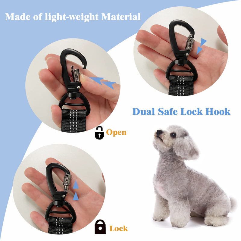 Dog Seat Belt, Dog Belt for Car, 3-in-1 Dog Belt Safety Harness Adjustable with Universal Plug & Locking Bar Attachment, for All Dog Breeds, Cats & Car Types - PawsPlanet Australia