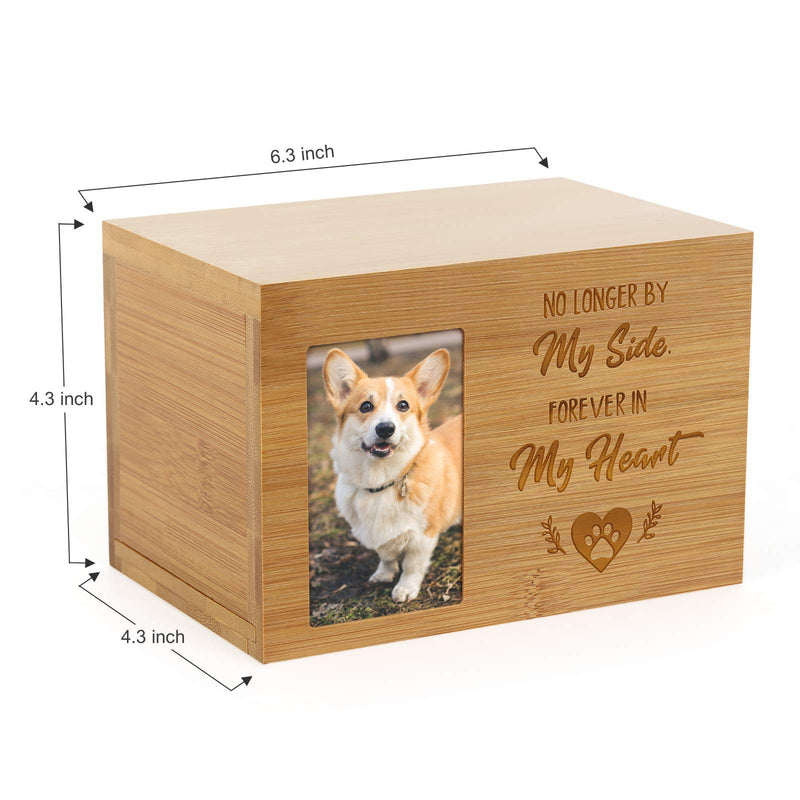 Pet Cremation Box Pet Memorial Urns for Dogs Ashes Funeral Keepsake Urns with Photo Frame for Dog and Cats Nature Wood Burial Urns for Small Medium Animal Urn Pets - PawsPlanet Australia