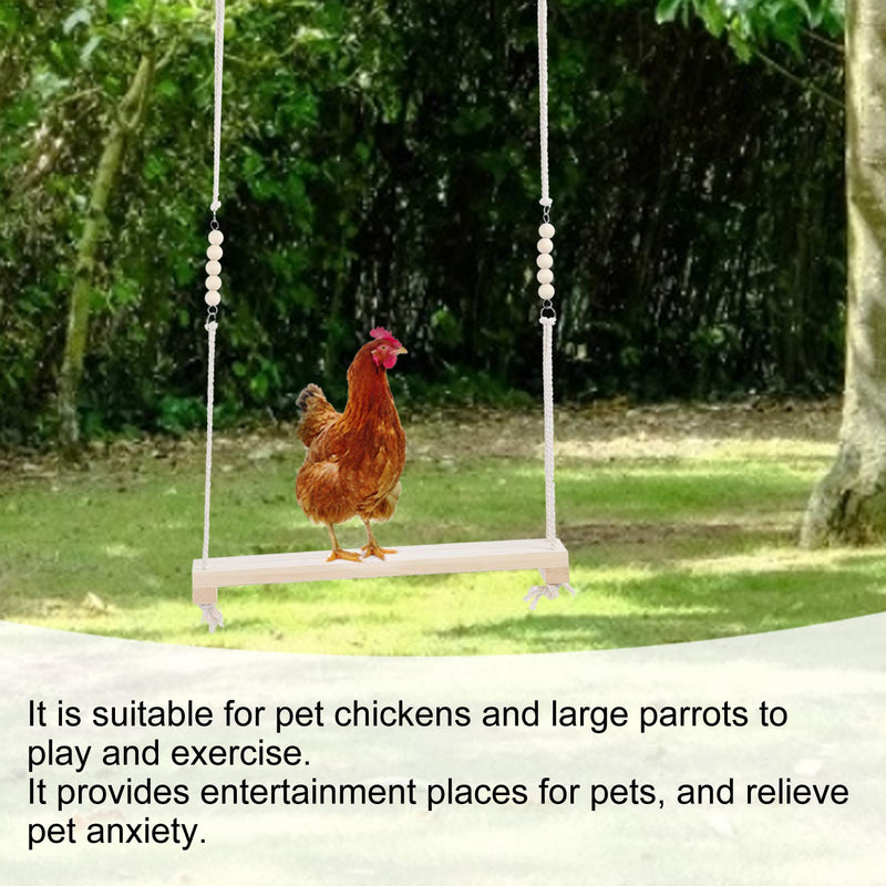 Chicken Swing Wooden Chicken Hanging Swing Toys Climbing Stand Ladder Training Toys for Hens Medium Large Bird Parrot - PawsPlanet Australia