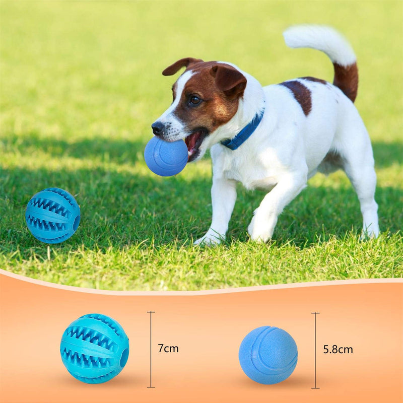 Nobleza - Toys for Dogs, Food Treatment Teething Ball, Durable Filled Squeaky Plush Toy, Dog Chew Rope Toy Durable Teething Pack for Puppy, Dog Toy Gift Set with Box, 5pc Pack - PawsPlanet Australia