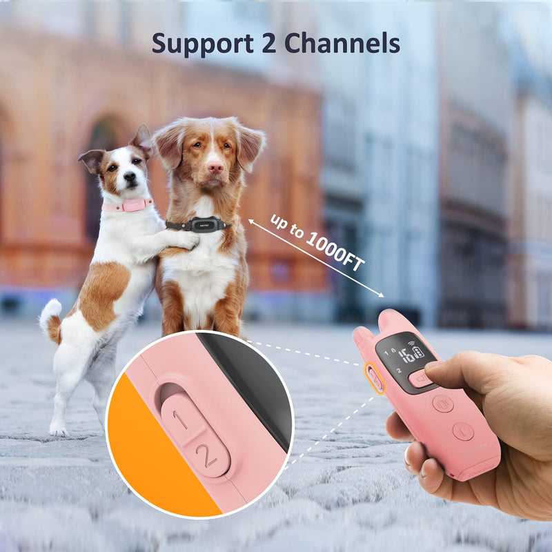 PATPET Dog Shock Collar with Remote - Waterproof Dog Training Collar for Small Medium Large Dogs with Beep, Vibration and 16 Static Levels Shock - PawsPlanet Australia