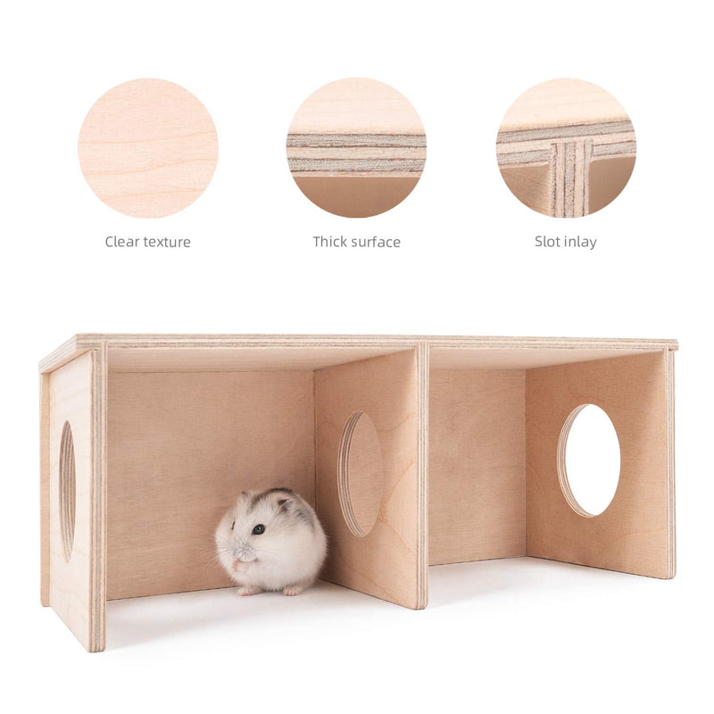 Niteangel Hamster Secret Peep Shed 2-Chamber Hideout & Tunnel Exploring Toys Small - for Dwarf Hamster - PawsPlanet Australia