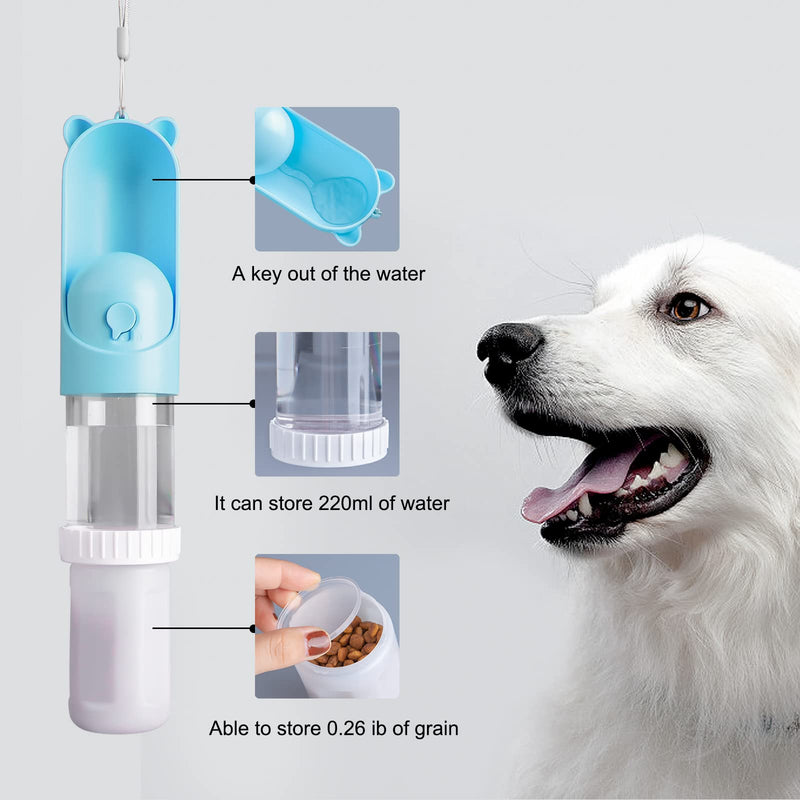 Hoenu Portable Dog Water Bottle for Walking,Pet Drinking Feeder,Puppy Water Dispenser,Travel Drinking Bowl,Kittens Drink Cup Blue - PawsPlanet Australia