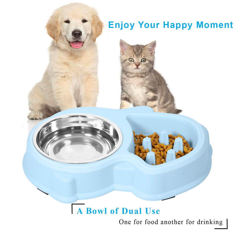 UPSKY Slow Feeder Dog Bowl No Choking Slow Feeder Bloat Stop Dog Food Water Bowl (Sky Blue) Sky blue - PawsPlanet Australia