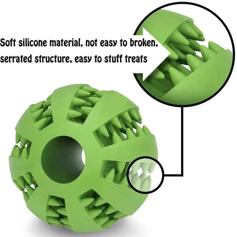 Dog Ball,7 cm/2.75 inch Dog Treat Balls,Rubber Ball Chew Toy Teeth Cleaning for Large Dog and Puppy (2 Sets) - PawsPlanet Australia