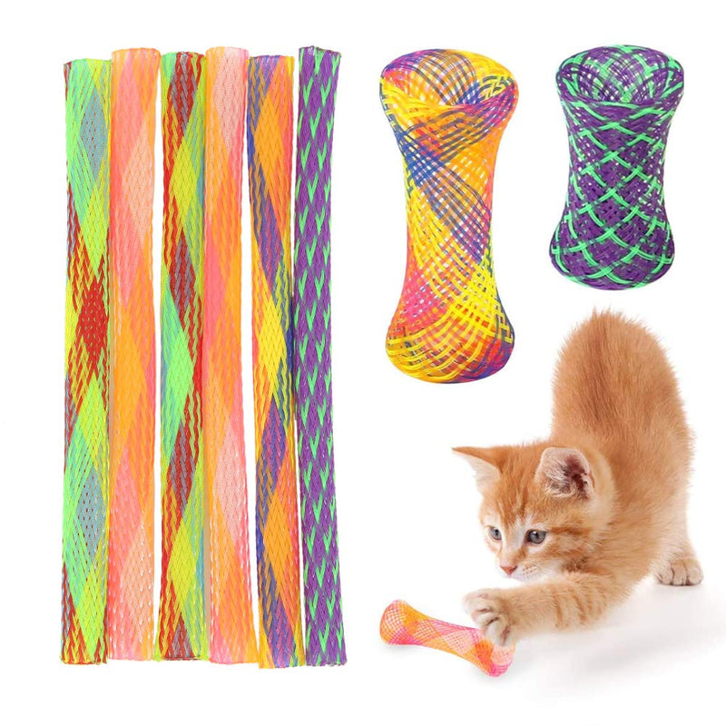 Geluode 20 PCS Interactive Cat Toys,Spring Games Stick Toy Telescopic Cat Tube Spring Cat Mouse Balls Toys For Indoor Cats - PawsPlanet Australia