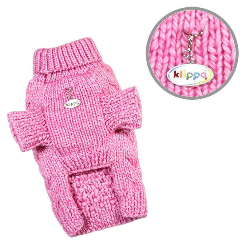 Klippo Dog/Puppy Bobble Stitch Turtleneck Hand Knitted Sweater for Small Breeds - PawsPlanet Australia