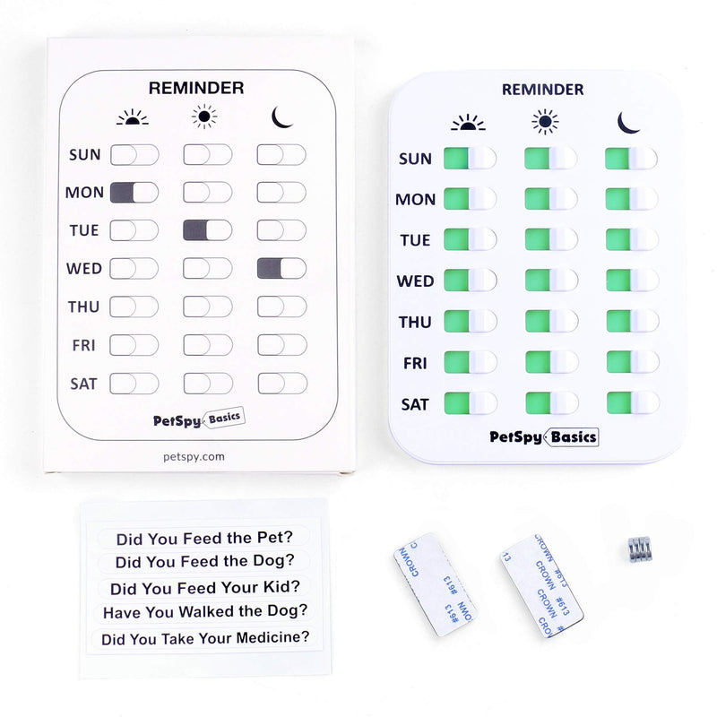 PetSpy Dog Feeding Reminder 3 Times a Day Pet Feeding Chart Easy to Mount Magnetic Tracker to Feed Your Dog Cat, Sticker Daily Indication Tool, Medicine and Food Tracker - PawsPlanet Australia
