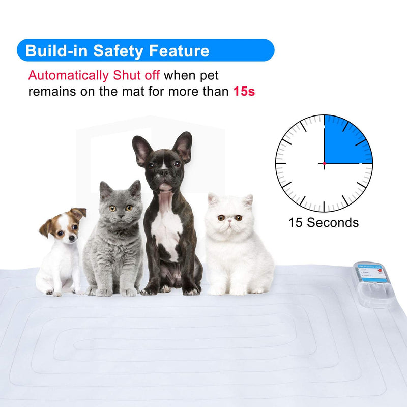 penobon Pet Training Mat, Shock Mats for Cats Dogs Keeping Cats Dogs Off Furniture Counter Sofa, Indoor Outdoor Scat Pet Mat with 3 Training Modes, Safe Dog Repellent Mat 30*16 inch - PawsPlanet Australia