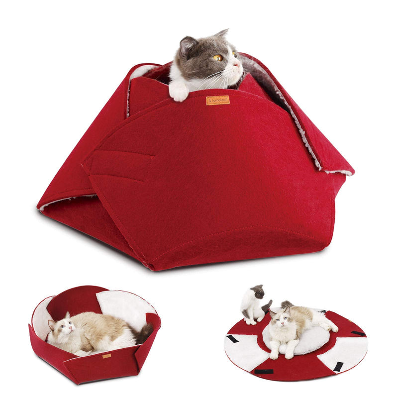 LumoLeaf No-Spill Cat Water Bowl + Cat Bed Cave, Indoor Accessories for Cats, Dogs and Puppies. - PawsPlanet Australia