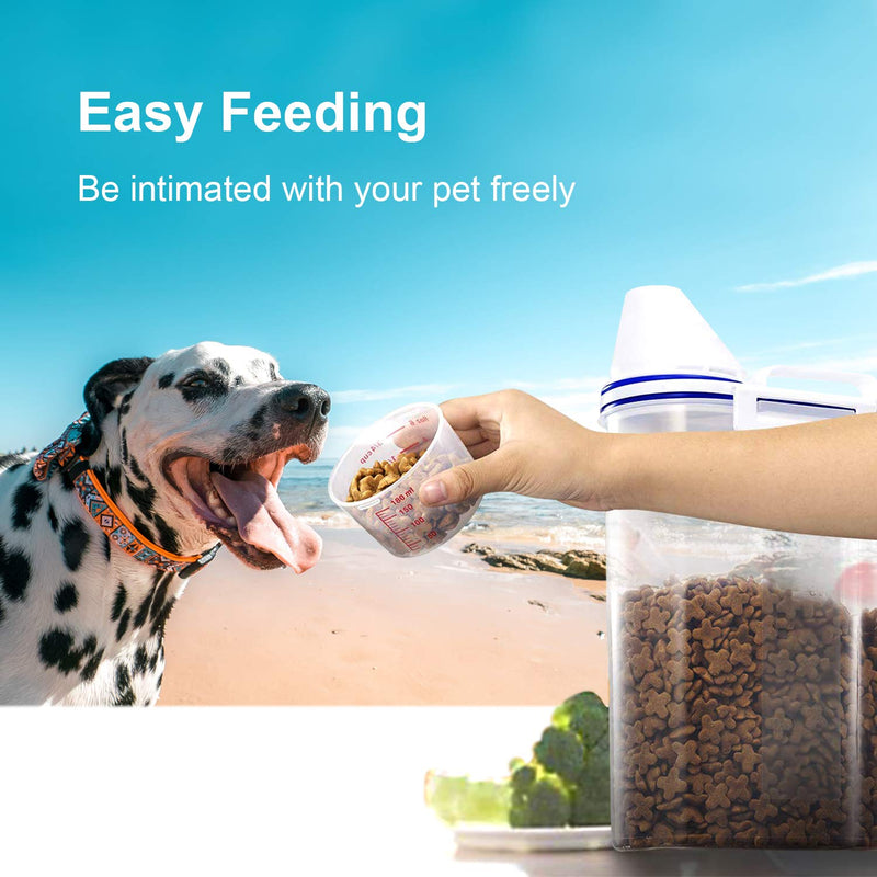 TBMax Pet Food Storage Container for Little Pets - Airtight Portable Storage Container for Dry Food, BPA Free Plastic Dogs Cats Food Storage Container with Measuring Cup for Home, Travel - PawsPlanet Australia