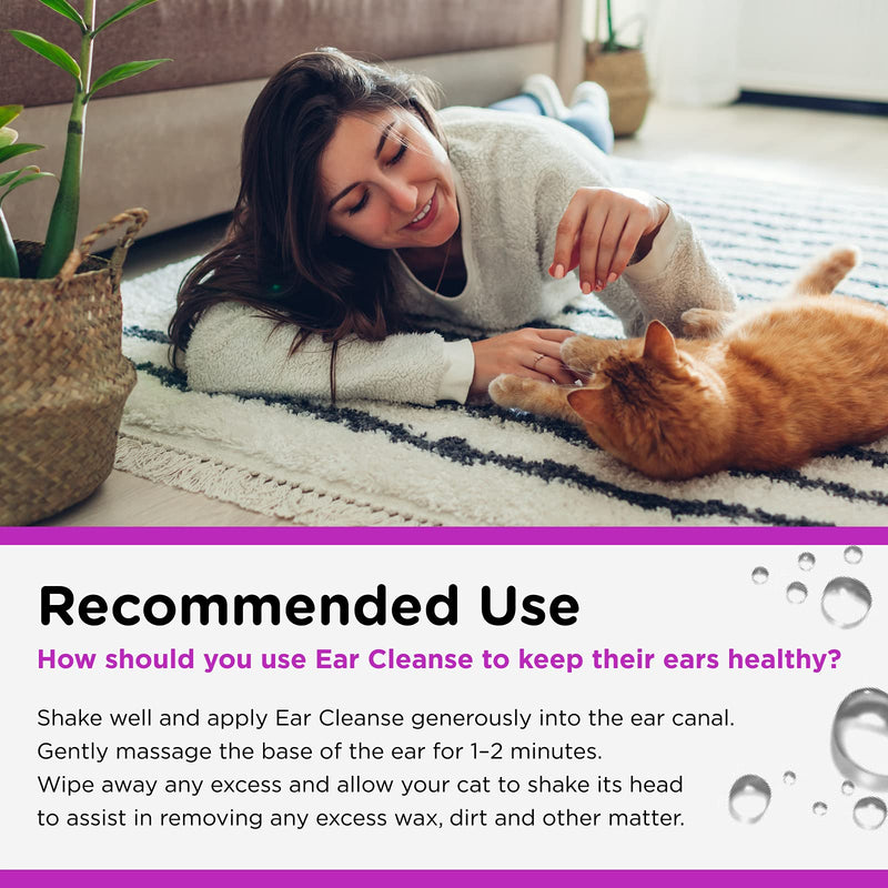 Nutri-Vet Ear Cleanser for Cats | Cleans and Deodorizes with Gentle Ingredients | 4 Ounces - PawsPlanet Australia