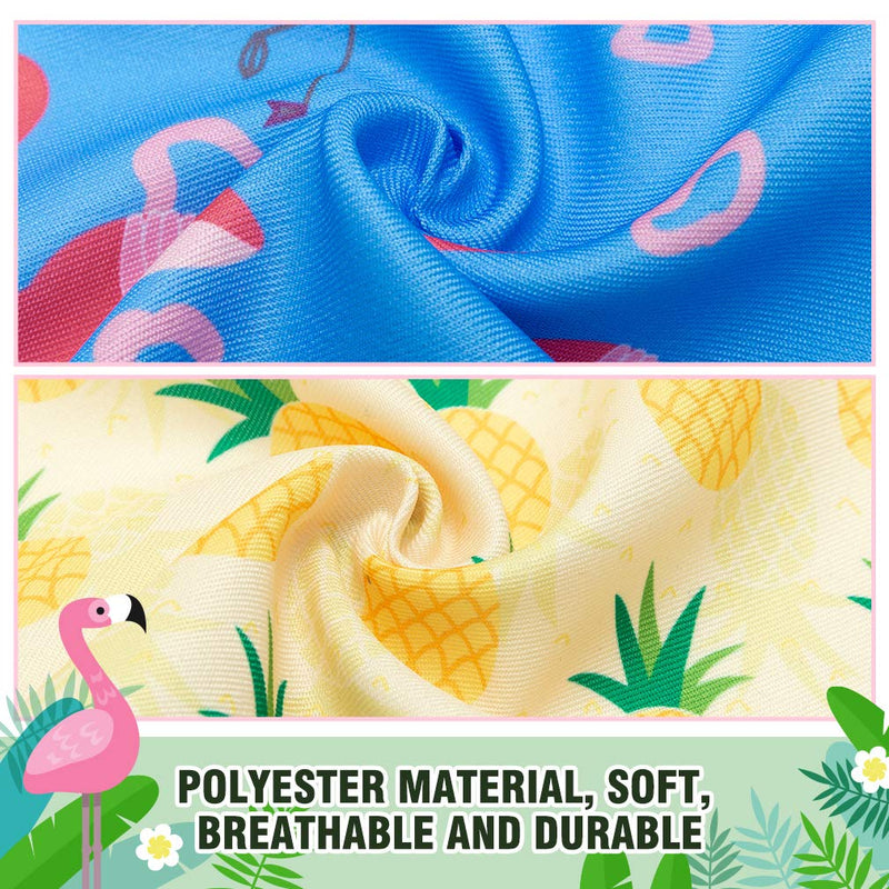 BINGPET Hawaii Style Dog Bandana 2 Pack - Pineapple Flamingo Elements Summer Soft Washable Triangle Scarf Holiday Bandana Accessories for Small Medium Large Pet Dogs - PawsPlanet Australia