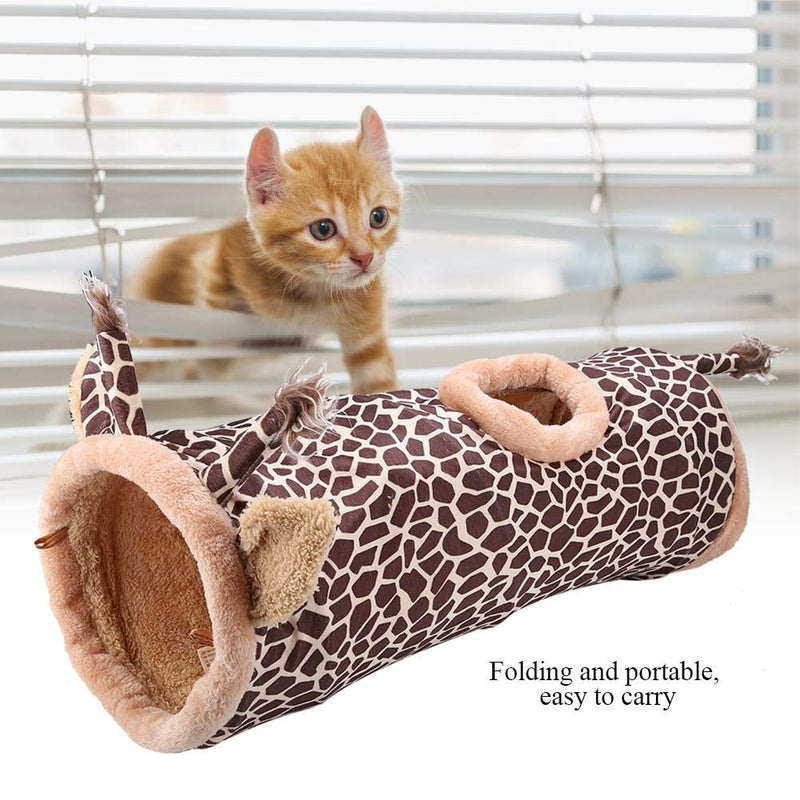 Collapsible Cat Tunnel Toy - Safe Portable Folding Collapsible Fabric Tunnel Toy for Pet Cat Dog Rabbit(giraffe) - PawsPlanet Australia