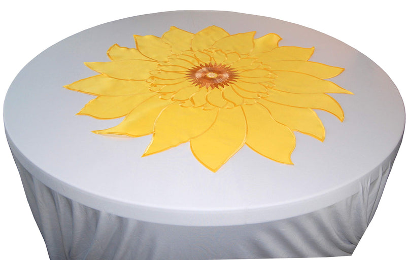 EcoSol Designs Sunflower Table Topper Centerpiece (33" x 33", Yellow) 33x33 - PawsPlanet Australia