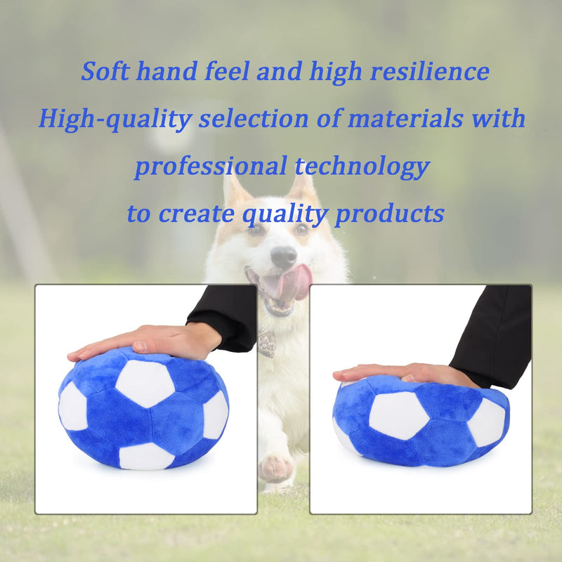 Piang Gouer Interactive Dog Toys Soccer Ball，Plush Squeaky Dog Toys Ball，Dog Puzzle Toys Football Indoor Outdoor Jolly Ball for Dogs ,Dog Balls for Medium and Large Dogs Toys Diameter 7.1in/18cm - PawsPlanet Australia