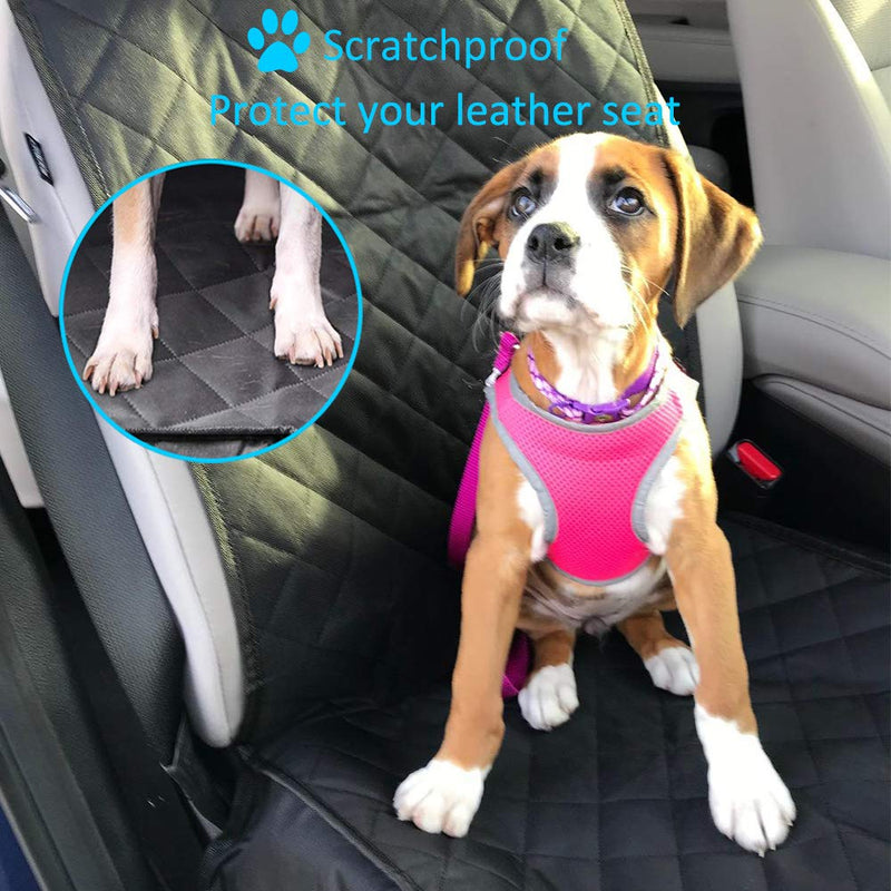 FASKUNOIE Dog Car Seat Cover for Front Seats. Waterproof Scratch Proof Car Seat Protector for Dogs. Fits Most Trucks, Vans, and SUVs (Black) - PawsPlanet Australia