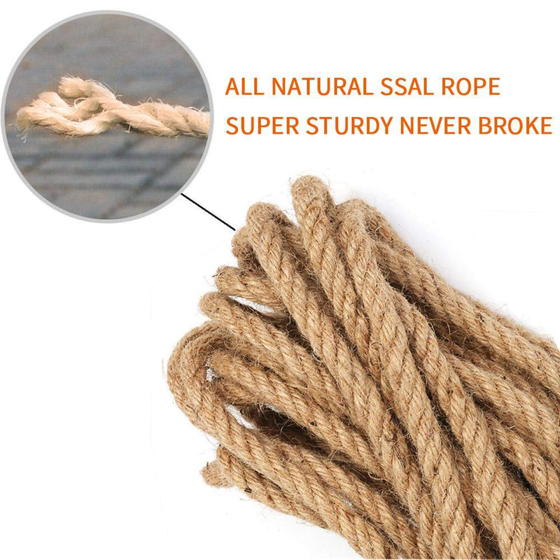 [Australia] - PIVBY Cat Sisal Rope Natural Twine for Scratching Post Tree Replacement - Hemp Rope for Repairing, Recovering or DIY Scratcher, 8mm Diameter (66FT) 