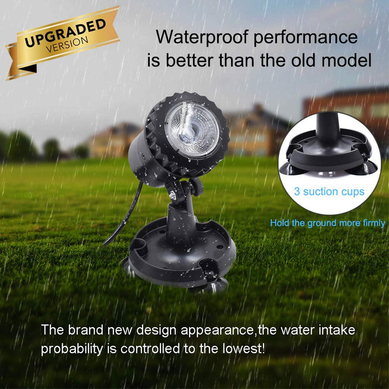 Solar Pond Lights Outdoor Spotlight Underwater Spotlights LED Submersible Lamp with 2 Modes for Pool, Pond, Garden, Yard, Wall,Pathway (3 Heads Cool White) - PawsPlanet Australia