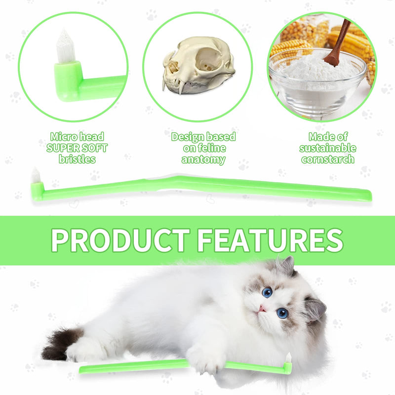 4 PCS Toothbrushes for Dogs Soft Bristles Pet Toothbrushes Durable Cat Toothbrush Dental Care Set for Dogs Puppy Toothbrush for Removing Food Residue Dog Teeth Cleaning Set - PawsPlanet Australia