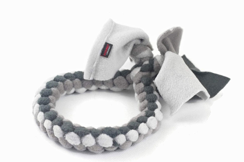 DogDirect London Dog Tug Toy Ring, Puppy Toys, Dog Rope for Dog Training, Soft, Hand Made (Small, Grey) RS3 Small - PawsPlanet Australia